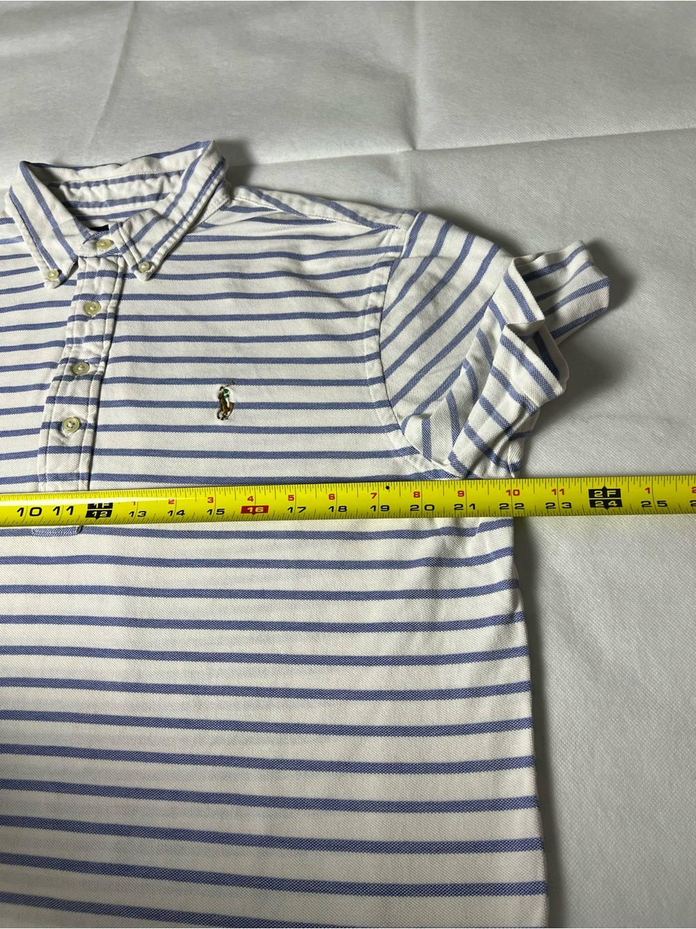 Ralph Lauren blue and white striped polo shirt - Picture 5 of 11